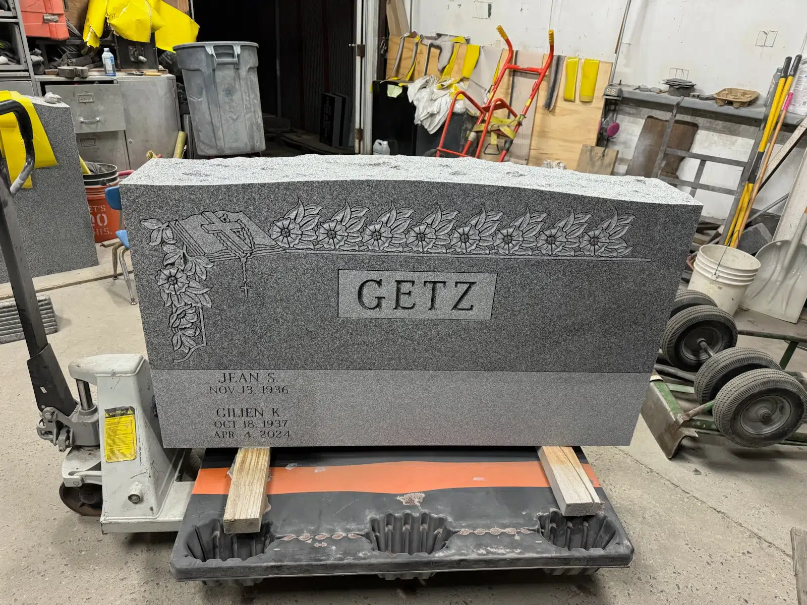 Granite Custom Headstone hand-carved by NJ Gravestone Shop in NJ — image 5